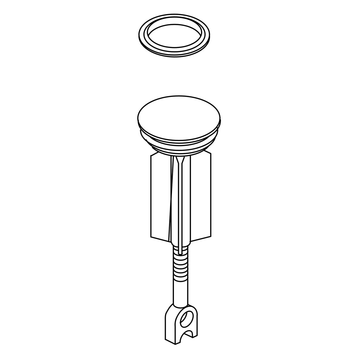 KOHLER Brass Plunger Assembly - Oil-Rubbed Bronze, K-1036994-BRZ
