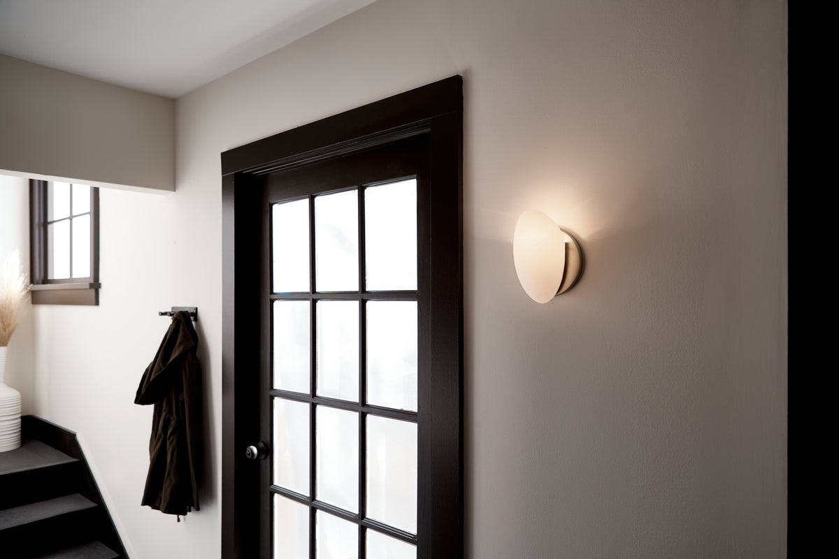 KICHLER 6520NI Swiss Passport 1 Light Wall Sconce Brushed Nickel