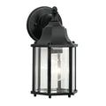 KICHLER 9774BK Chesapeake 10.25" 1 Light Outdoor Wall Light With Clear Beveled Glass In Black