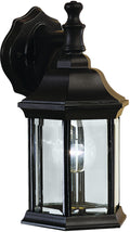 KICHLER 9776BK Chesapeake 11.75" 1 Light Outdoor Wall Light With Clear Beveled Glass In Black
