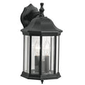 KICHLER 9777BK Chesapeake 14.75" 3 Light Outdoor Wall Light With Clear Beveled Glass In Black