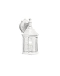 KICHLER 9776WH Chesapeake 11.75" 1 Light Outdoor Wall Light With Clear Beveled Glass In White