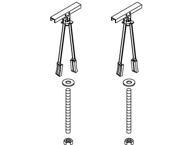 KOHLER HOLLOW WALL HARDWARE KIT, K-1041816