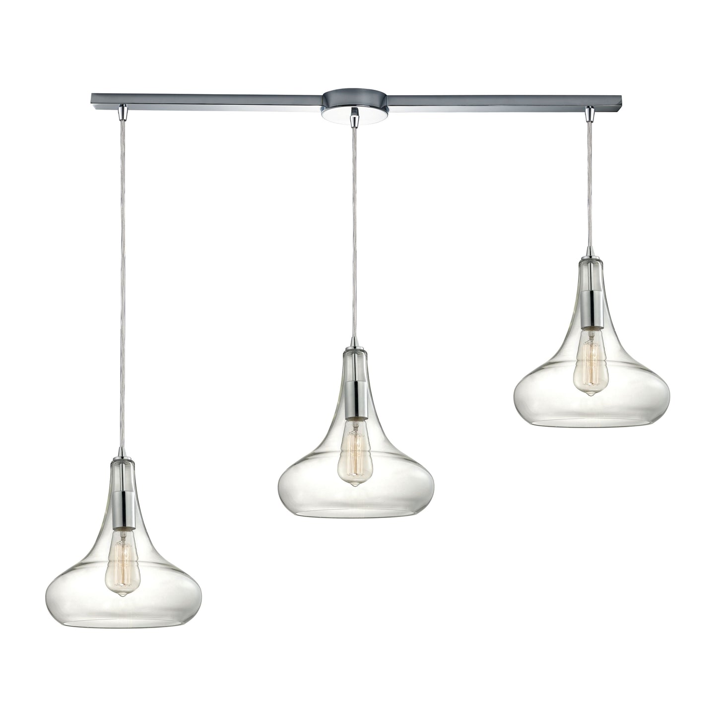 ELK SHOWROOM 10422/3L Orbital 36'' Wide 3-Light Pendant - Polished Chrome