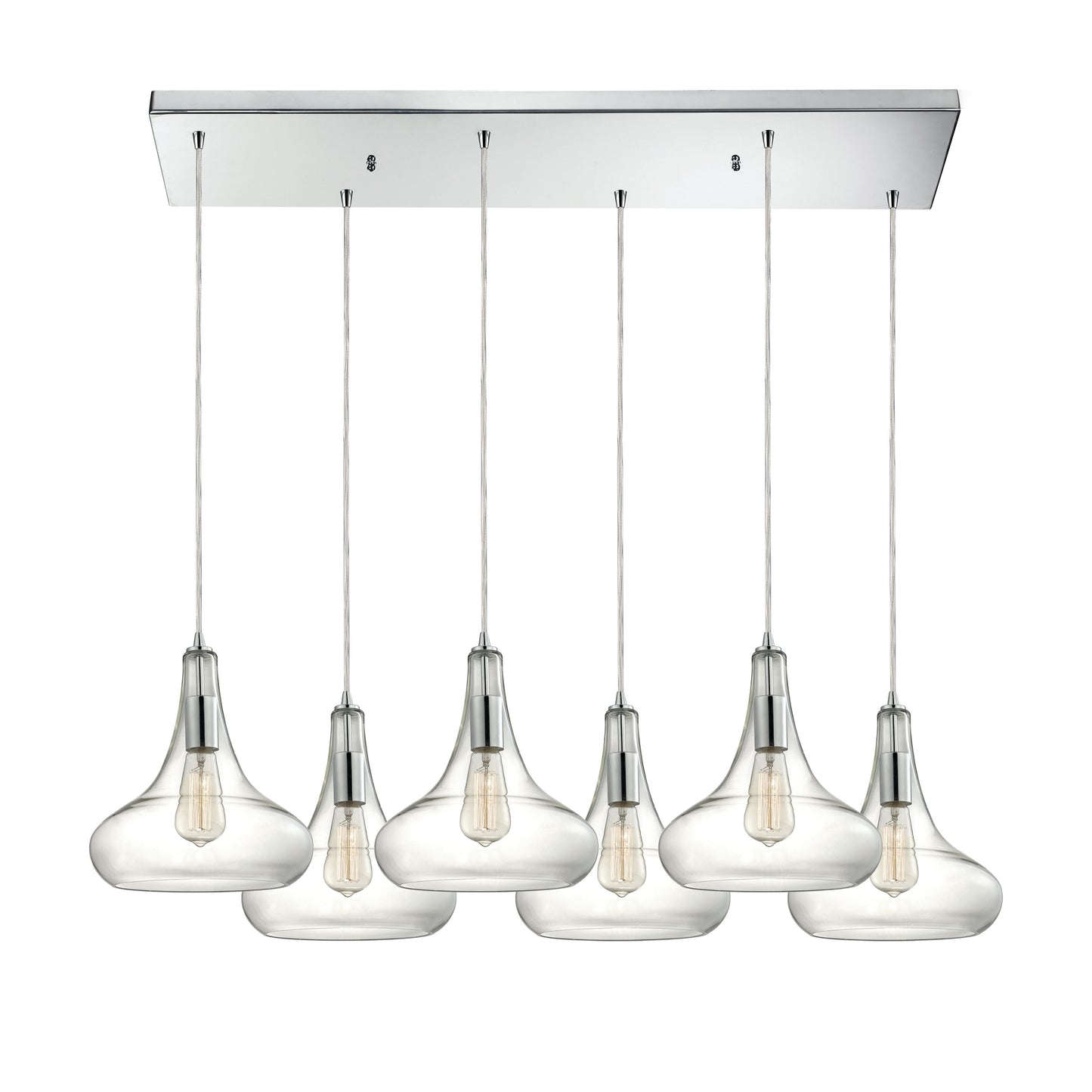 ELK SHOWROOM 10422/6RC Orbital 30'' Wide 6-Light Pendant - Polished Chrome