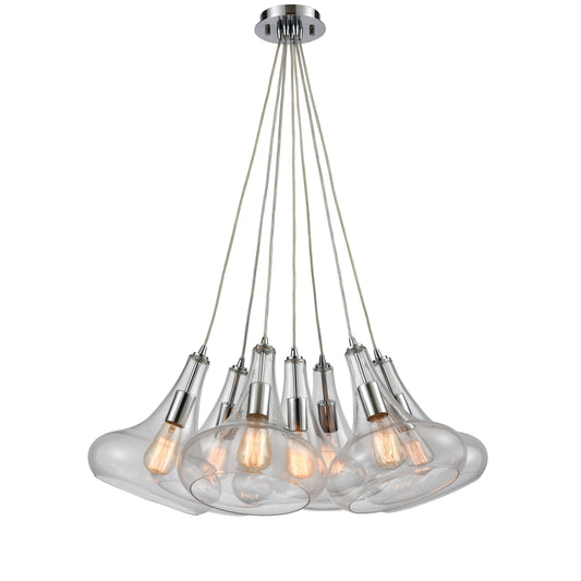 ELK SHOWROOM 10422/7SR Orbital 28'' Wide 7-Light Pendant - Polished Chrome