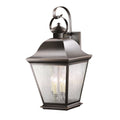 KICHLER 9704OZ Mount Vernon 27.75" 4 Light Outdoor Wall Light With Clear Seeded Glass In Olde Bronze