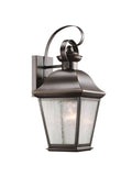 KICHLER 9708OZ Mount Vernon 16.75" 1 Light Outdoor Wall Light With Clear Seeded Glass In Olde Bronze