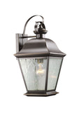 KICHLER 9709OZ Mount Vernon 19.5" 1 Light Outdoor Wall Light With Clear Seeded Glass In Olde Bronze
