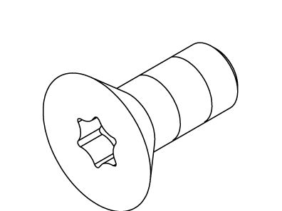KOHLER Screw, 4-40X1/4, Flat Hd Torx, K-1042633