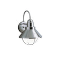 KICHLER 9023NI Seaside 14.25" 1 Light Outdoor Wall Light With Glass Globe Brushed Nickel