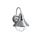KICHLER 9023NI Seaside 14.25" 1 Light Outdoor Wall Light With Glass Globe Brushed Nickel