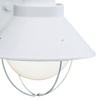 KICHLER 9022WH Seaside 12" 1 Light Outdoor Wall Light With Glass Globe White