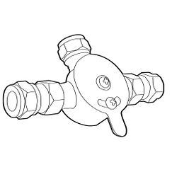 MOEN 104424 Commercial Mixing Valve with Check Valves - Chrome