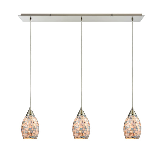 ELK SHOWROOM 10444/3LP Capri 36'' Wide 3-Light Pendant - Satin Nickel