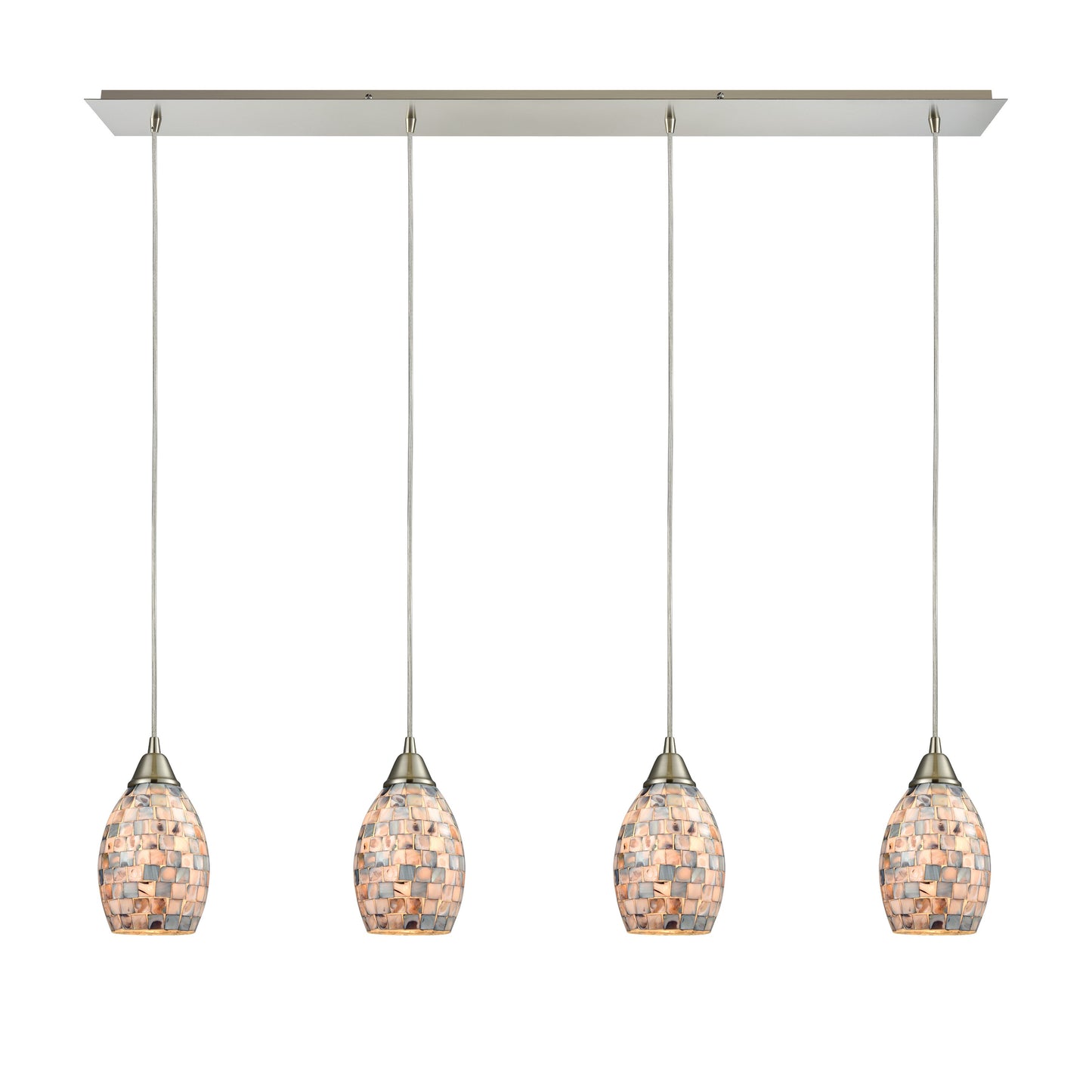 ELK SHOWROOM 10444/4LP Capri 46'' Wide 4-Light Pendant - Satin Nickel