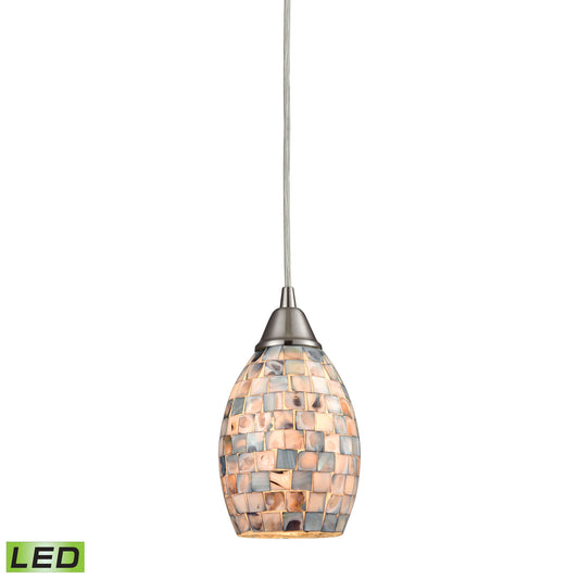 ELK SHOWROOM 10444/1-LED Capri 5'' Wide 1-Light Pendant - Satin Nickel (LED)