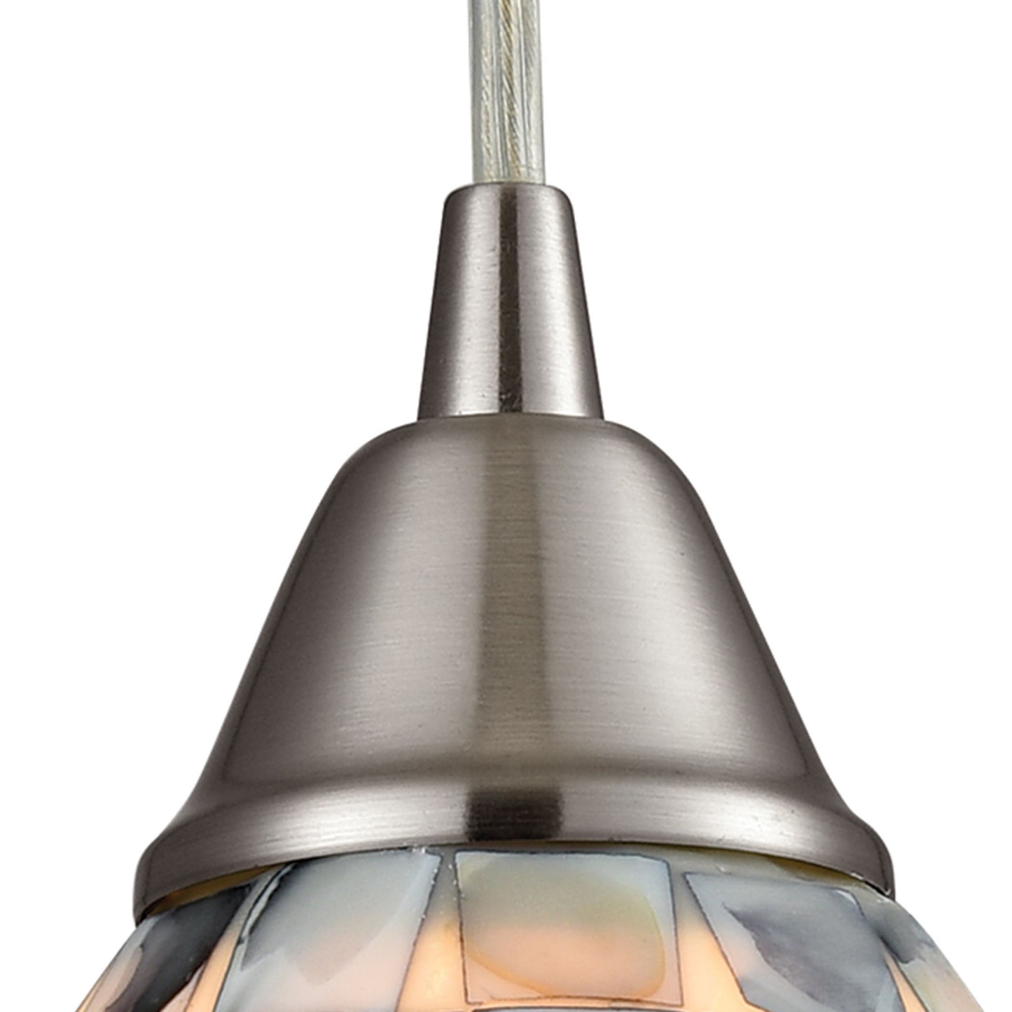 ELK SHOWROOM 10444/1 Capri 5'' Wide 1-Light Pendant - Satin Nickel