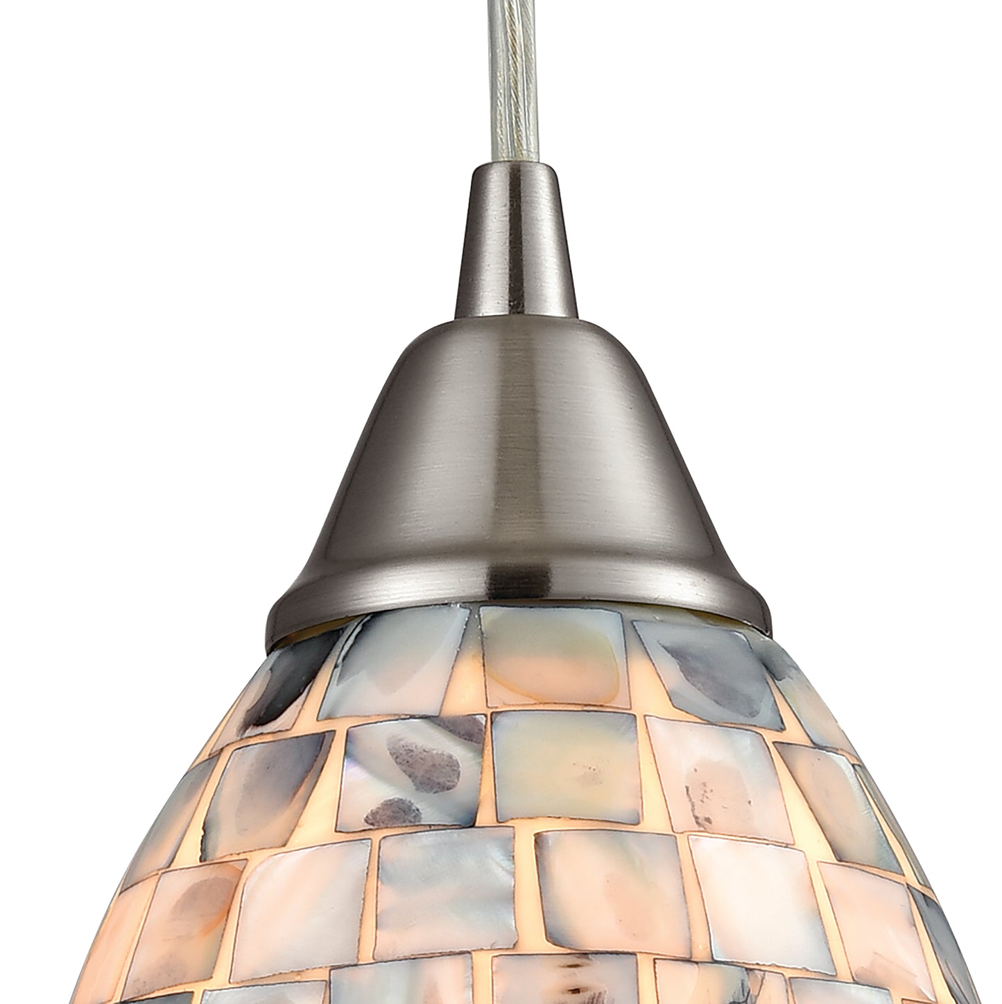 ELK SHOWROOM 10444/1 Capri 5'' Wide 1-Light Pendant - Satin Nickel