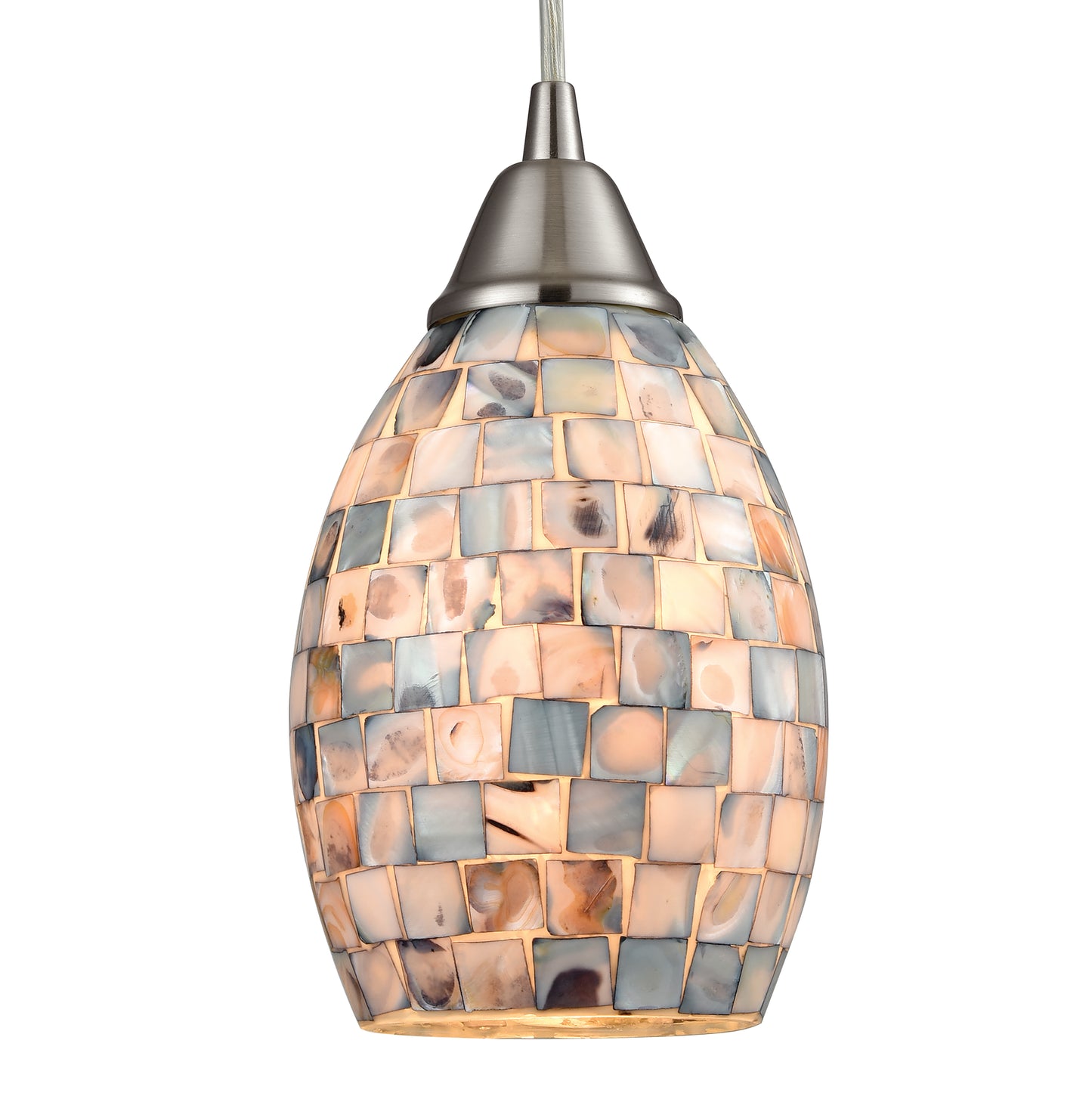 ELK SHOWROOM 10444/1 Capri 5'' Wide 1-Light Pendant - Satin Nickel