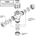 MOEN 104466 Commercial Parts & Accessories Commercial High Flow Thermostatic Mixing Valve 1/2" Ips with 3/8" Compression Adapter