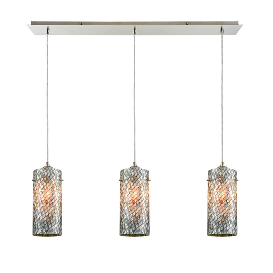 ELK SHOWROOM 10447/3LP Capri 36'' Wide 3-Light Pendant - Satin Nickel