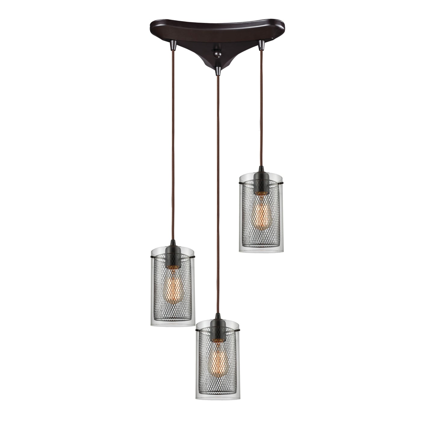 ELK SHOWROOM 10448/3 Brant 11'' Wide 3-Light Pendant - Oil Rubbed Bronze