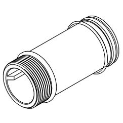 MOEN 104506 Commercial 2-1/8" Sloan-Style Supply Extension Nipple (Standard) - Chrome