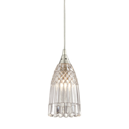 ELK SHOWROOM 10458/1 Kersey 4'' Wide 1-Light Pendant - Satin Nickel