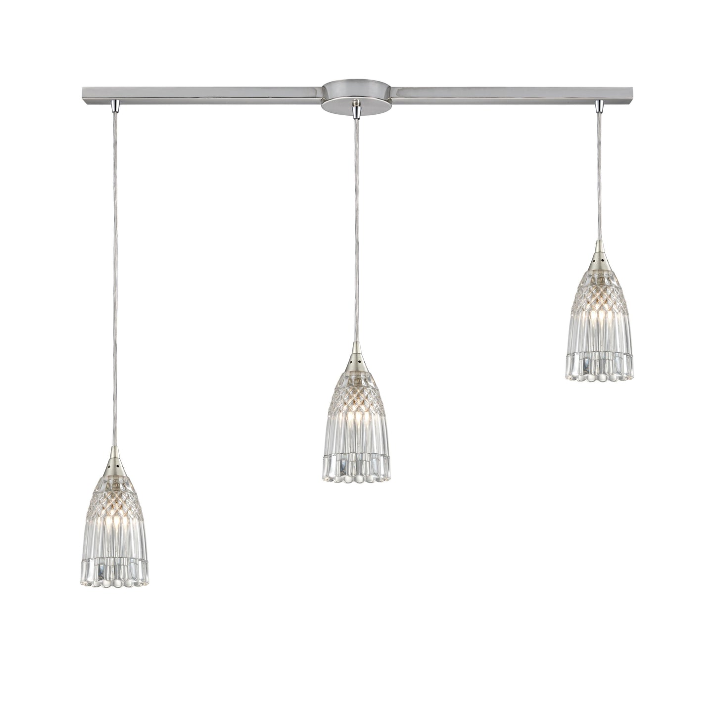 ELK SHOWROOM 10458/3L Kersey 36'' Wide 3-Light Pendant - Satin Nickel