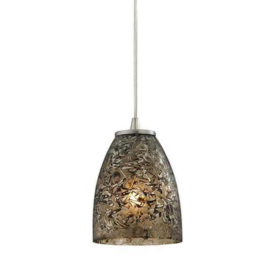 ELK SHOWROOM 10465/1BRF Fissure 5'' Wide 1-Light Pendant - Satin Nickel