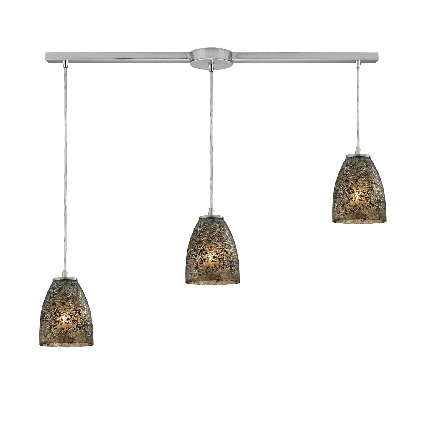 ELK SHOWROOM 10465/3L-BRF Fissure 36'' Wide 3-Light Pendant - Satin Nickel