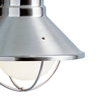 KICHLER 9021NI Seaside 7.5" 1 Light Outdoor Wall Light With Glass Globe Brushed Nickel