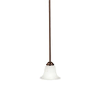 KICHLER 2771TZ Dover 5.5" 1 Light Mini Pendant With Alabaster Swirl Glass In Tannery Bronze