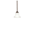 KICHLER 2771TZ Dover 5.5" 1 Light Mini Pendant With Alabaster Swirl Glass In Tannery Bronze