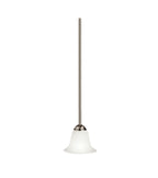 KICHLER 2771NI Dover 5.5" 1 Light Mini Pendant With Etched Seeded Glass In Brushed Nickel
