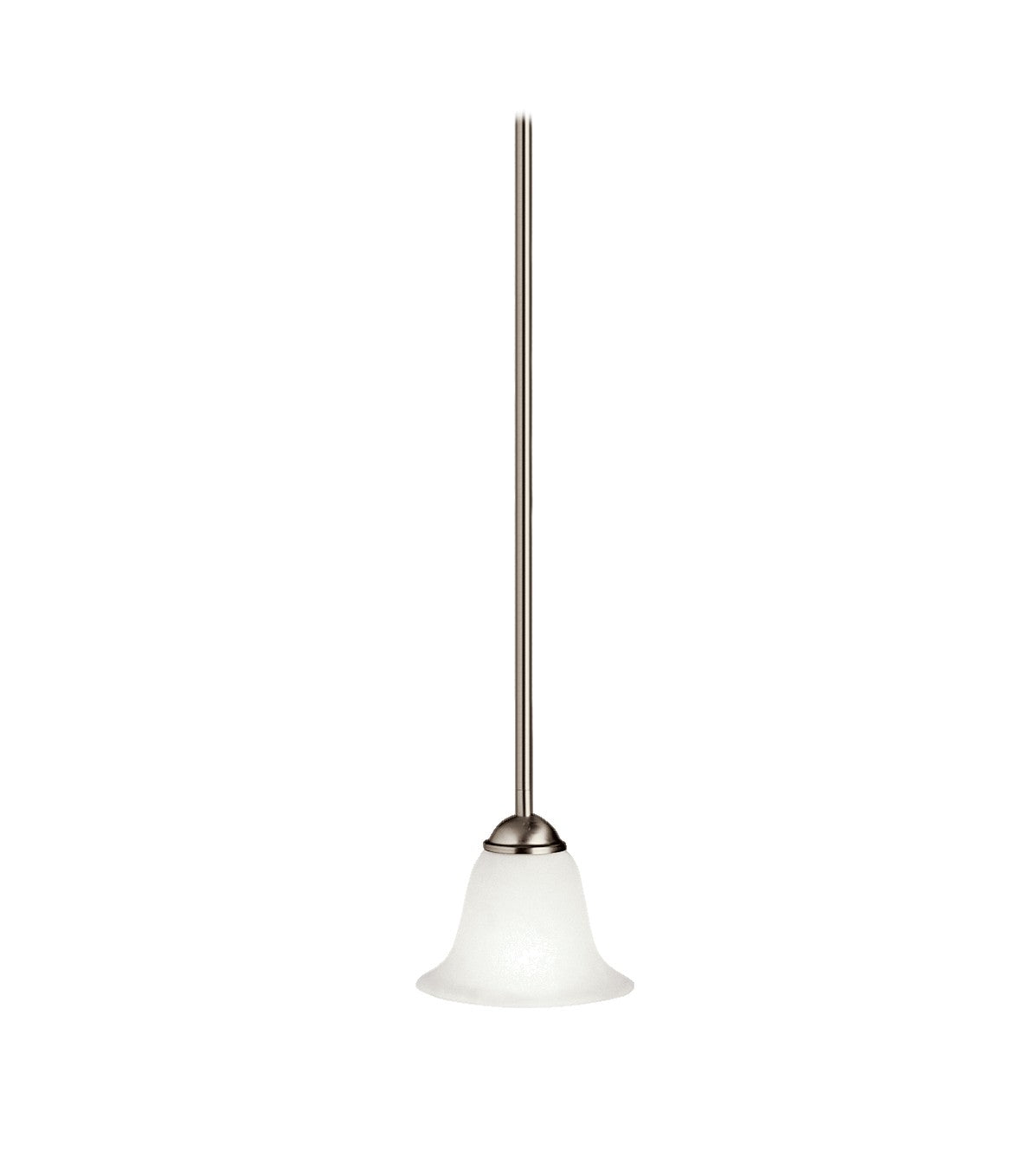 KICHLER 2771NI Dover 5.5" 1 Light Mini Pendant With Etched Seeded Glass In Brushed Nickel