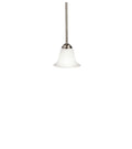 KICHLER 2771NI Dover 5.5" 1 Light Mini Pendant With Etched Seeded Glass In Brushed Nickel
