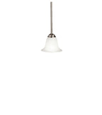 KICHLER 2771NI Dover 5.5" 1 Light Mini Pendant With Etched Seeded Glass In Brushed Nickel
