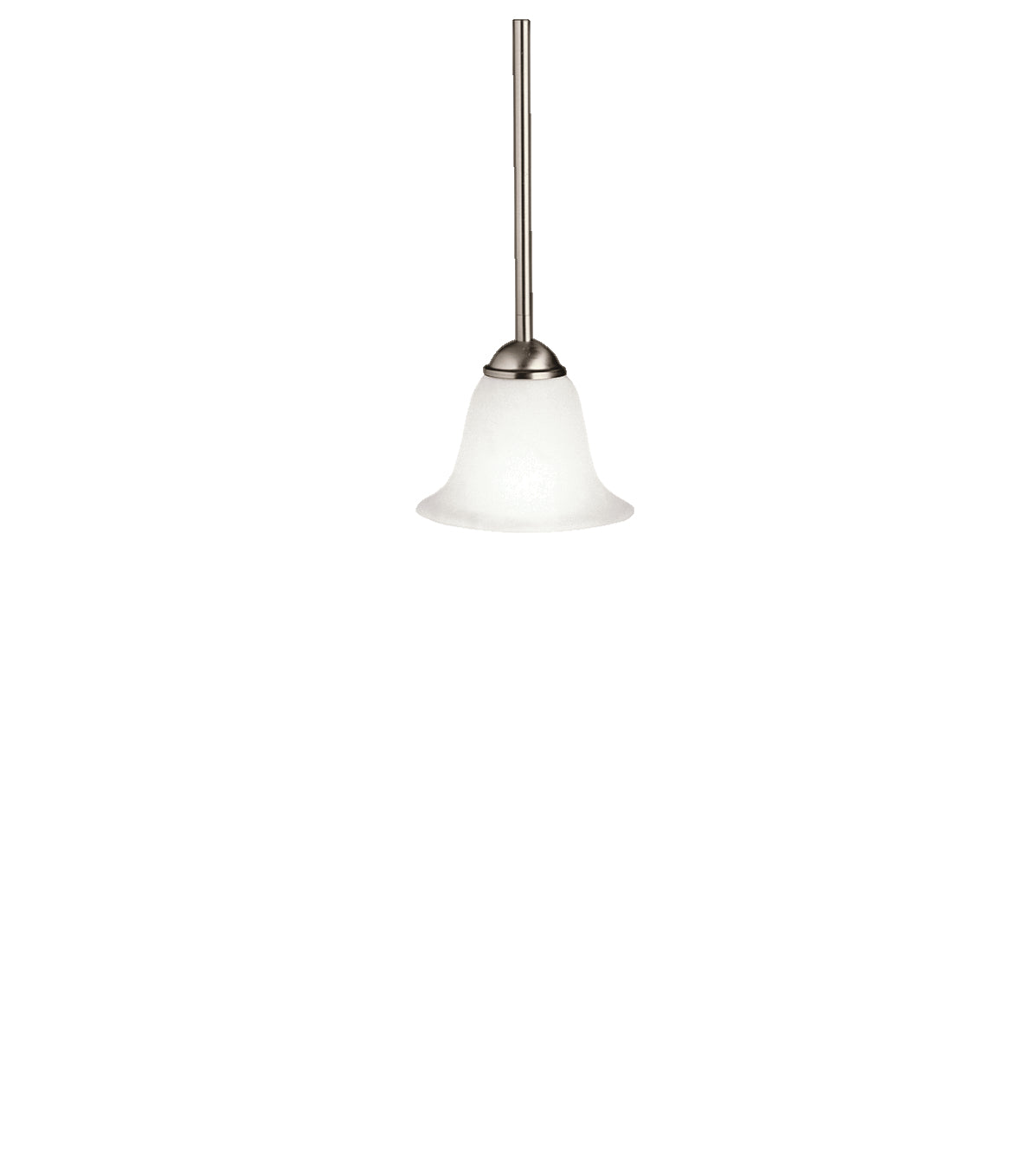 KICHLER 2771NI Dover 5.5" 1 Light Mini Pendant With Etched Seeded Glass In Brushed Nickel