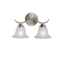 KICHLER 6322NI Dover 14" 2 Light Vanity Light With Etched Seeded Glass In Brushed Nickel