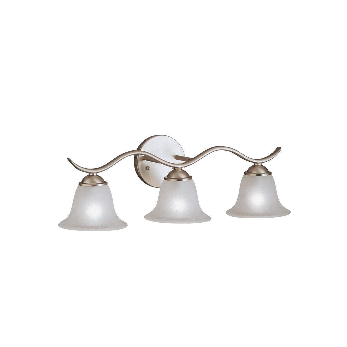 KICHLER 6323NI Dover 22.5" 3 Light Vanity Light With Etched Seeded Glass In Brushed Nickel