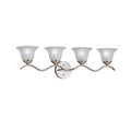 KICHLER 6324NI Dover 30.5" 4 Light Vanity Light With Etched Seeded Glass In Brushed Nickel