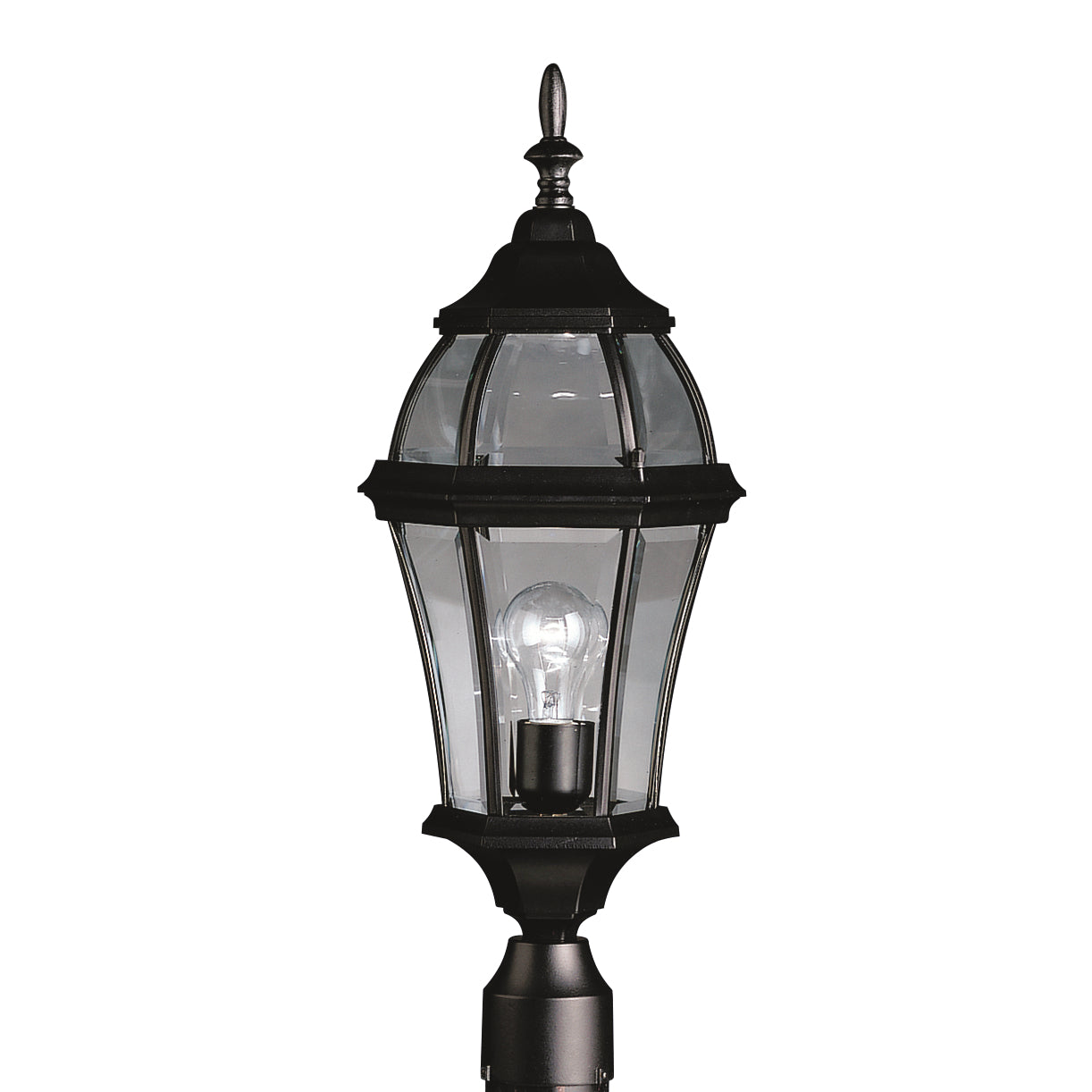 KICHLER 9992BK Townhouse 1 Light Post Mount Black