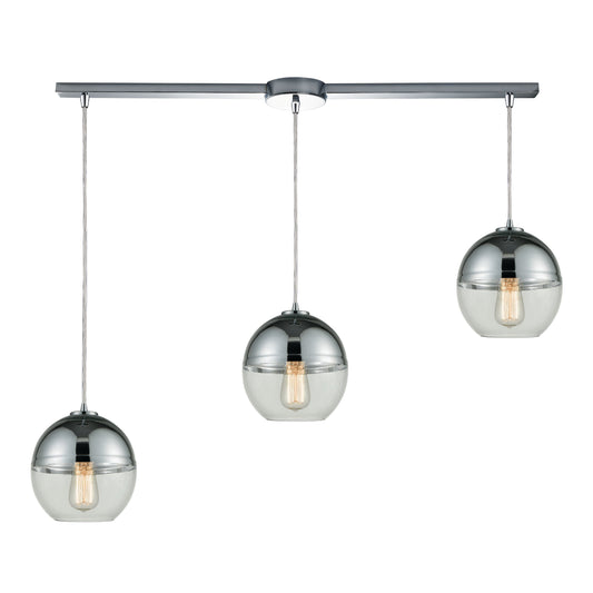 ELK SHOWROOM 10492/3L Revelo 38'' Wide 3-Light Mini Pendant - Polished Chrome