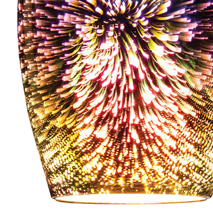 ELK SHOWROOM 10506/1 Illusions 5'' Wide 1-Light Pendant - Satin Nickel with Multicolor Fireworks Glass