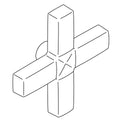 KOHLER Handle, Cross - Vibrant Brushed Nickel, K-1052428-BN