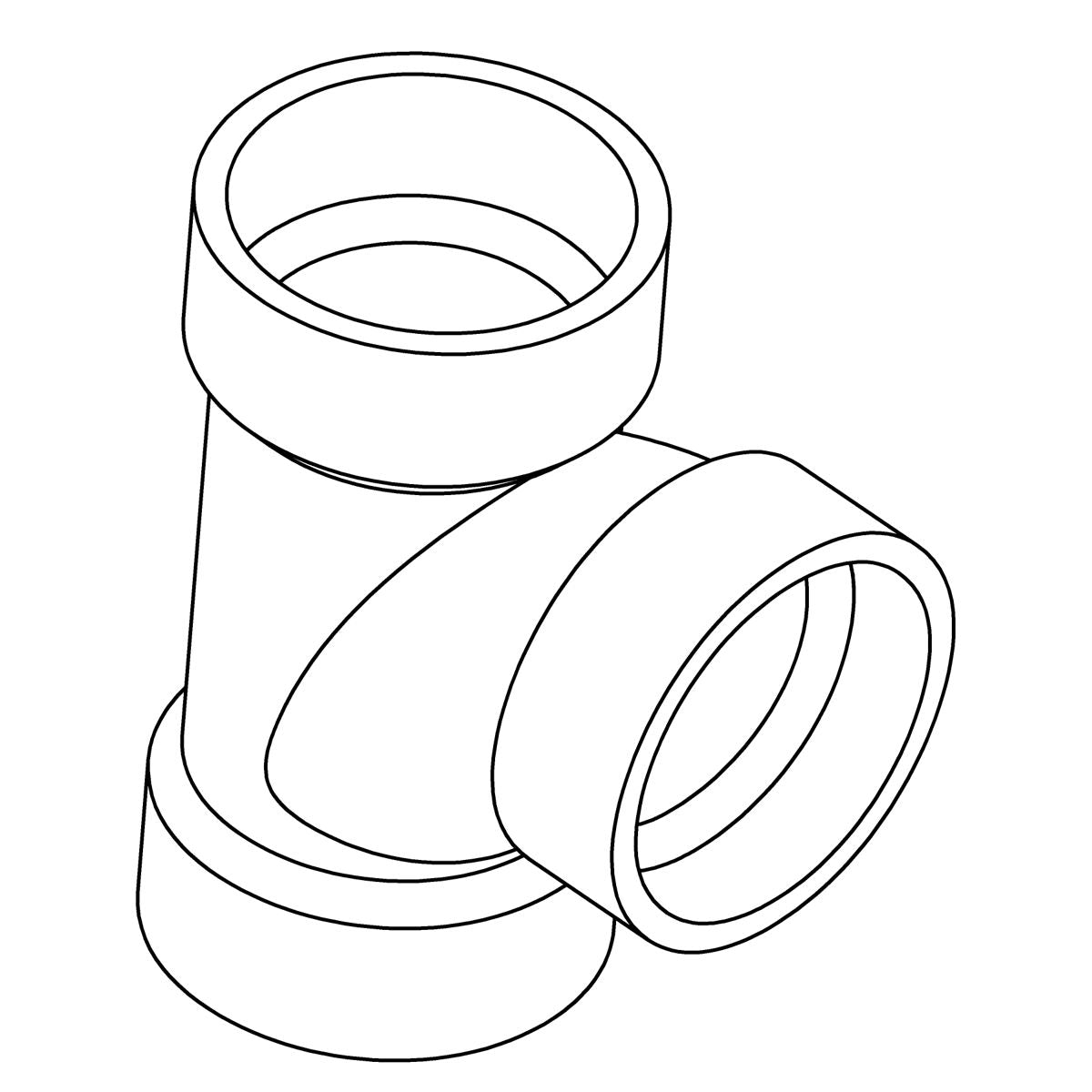 KOHLER Pvc Tee - 1 1/2" Sch. 40, K-1052481