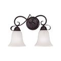 THOMAS 1052BB/10 Brighton 2-Light Vanity Light in Oil Rubbed Bronze with White Glass