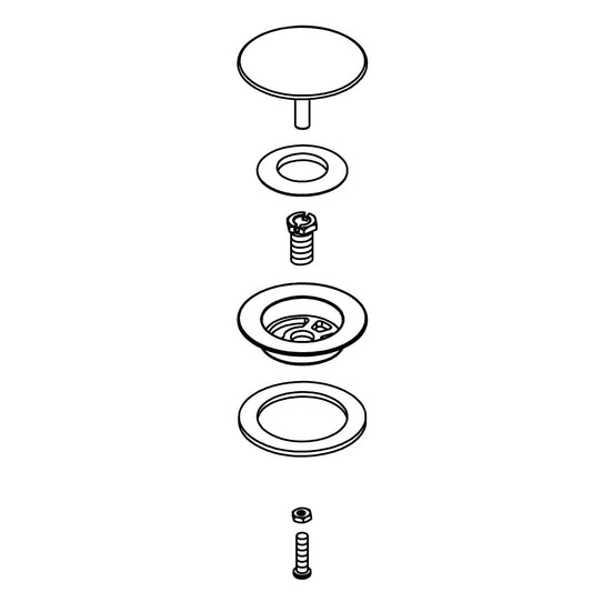 KOHLER SUB-ASSY, STOPPER - Vibrant Titanium, K-1056135-TT